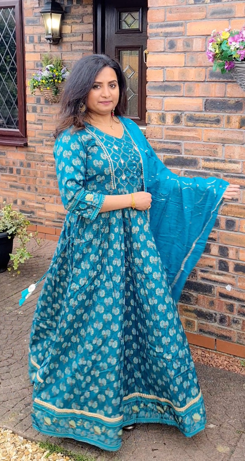 Beautiful gown with dupatta