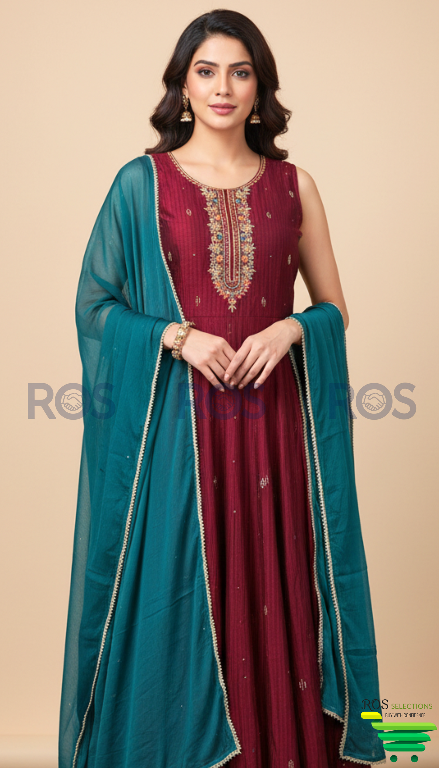 Premium vichithra silk gown