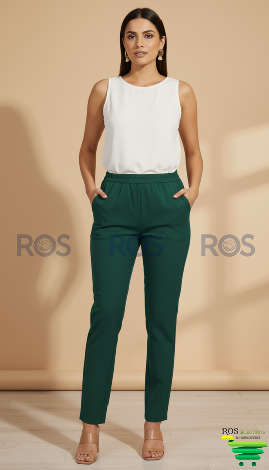 Green Straight pants for kurti
