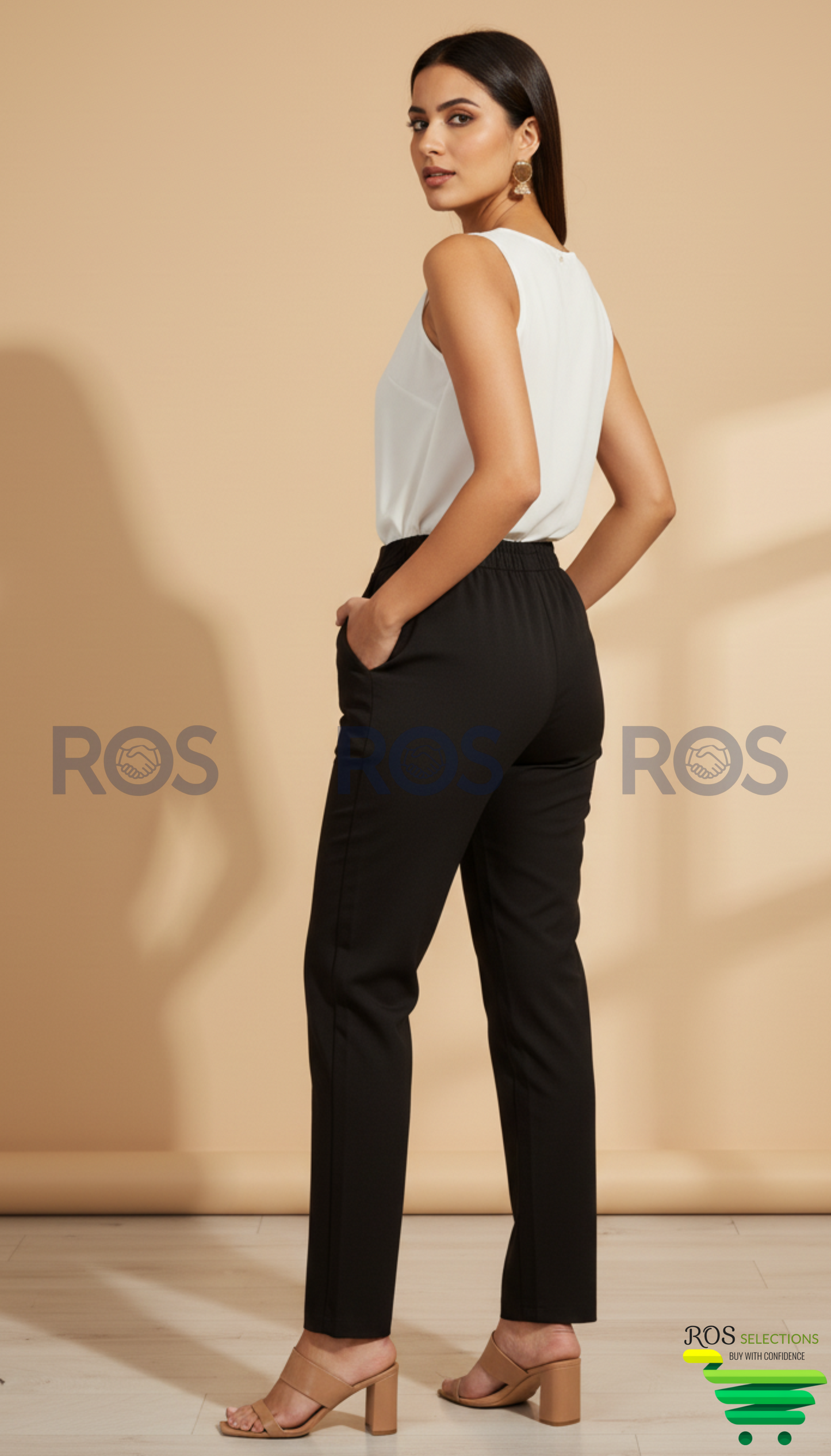 Black Straight pants for kurti