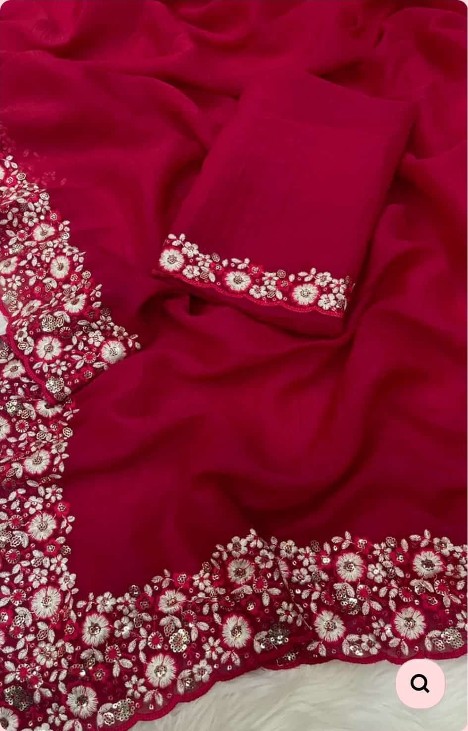 Luxurious crunchy crush silk Saree