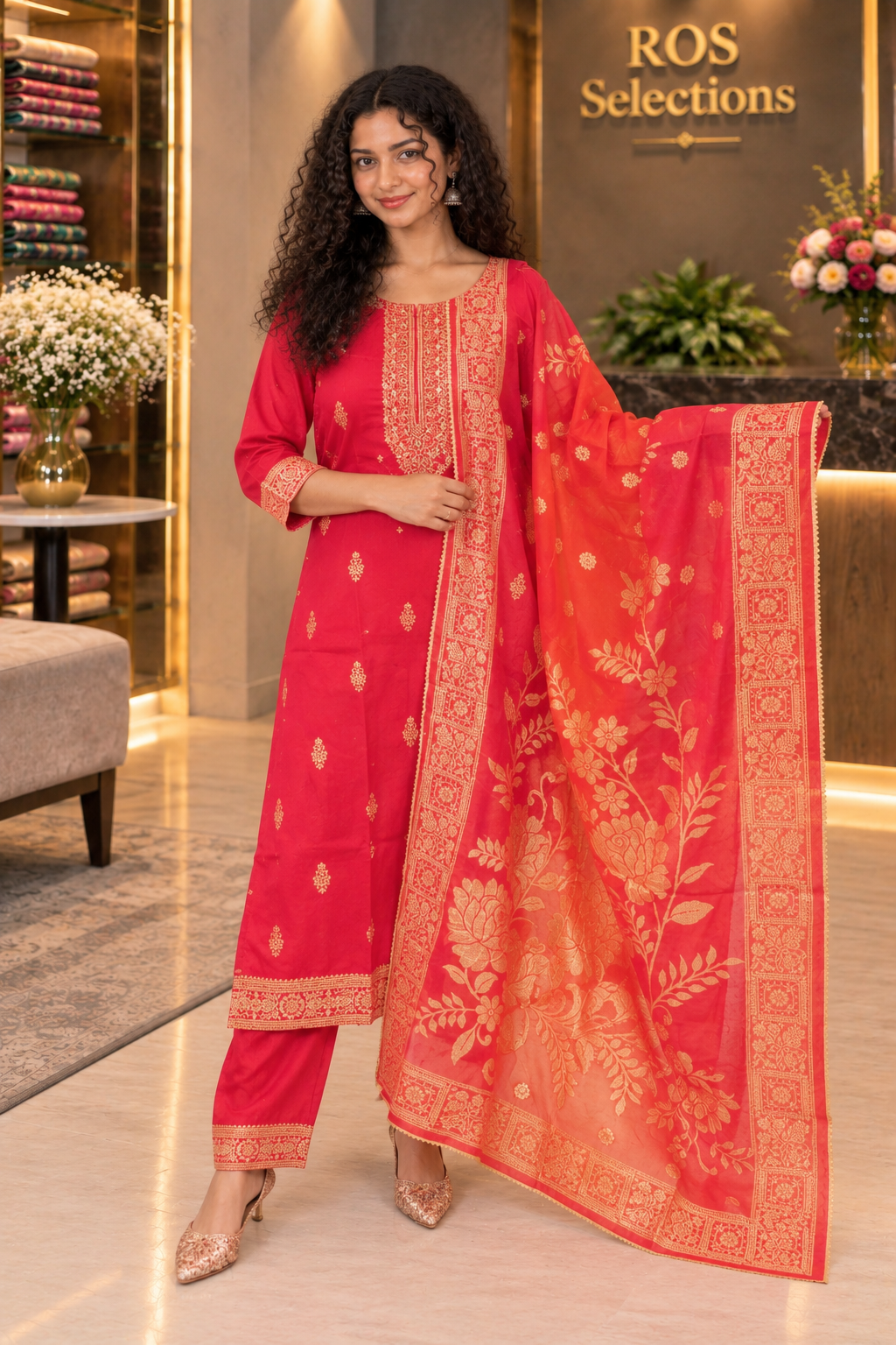 Women's party wear silk salwar set