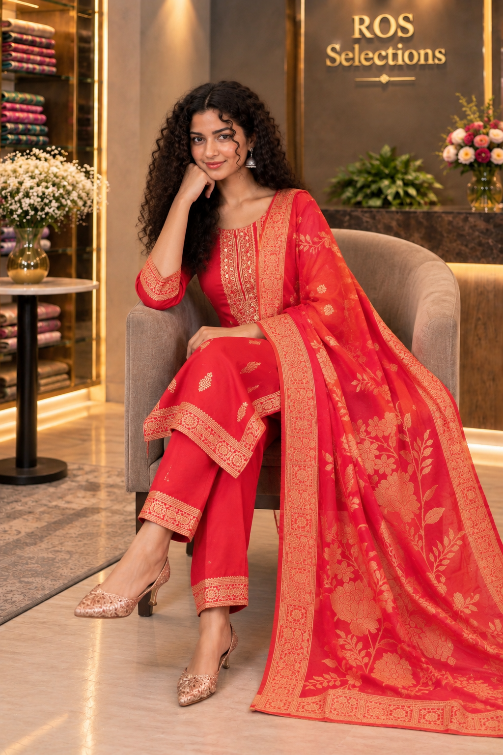 Women's party wear silk salwar set