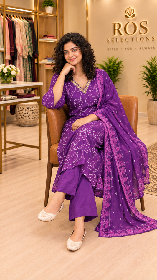 Gajji silk churidar set