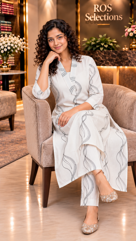 Women's beautiful cotton cord set