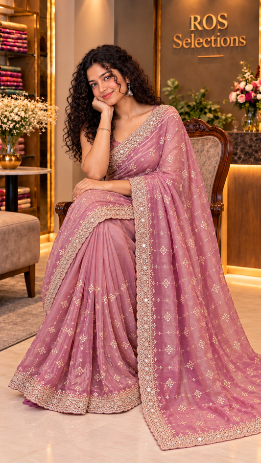 Heavy hand worked  Bollywood saree
