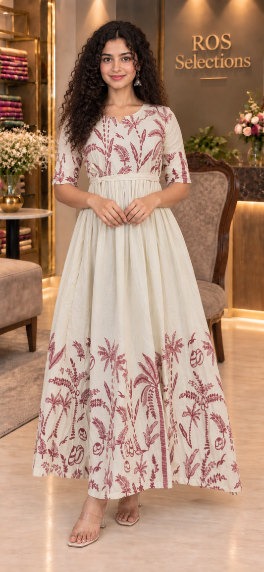 Beautiful floral Cotton dress
