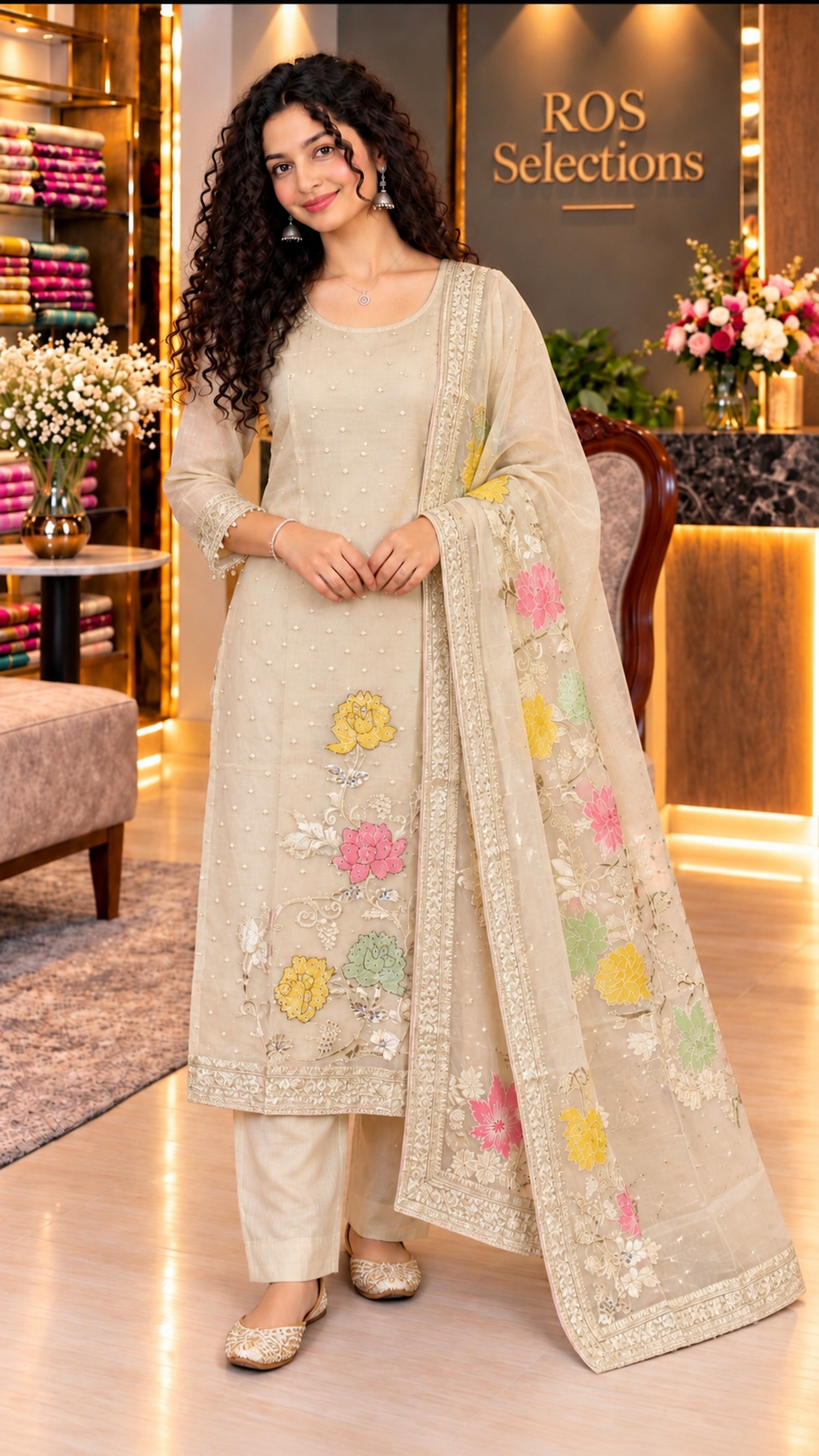 Partywear Silk readymade salwar set