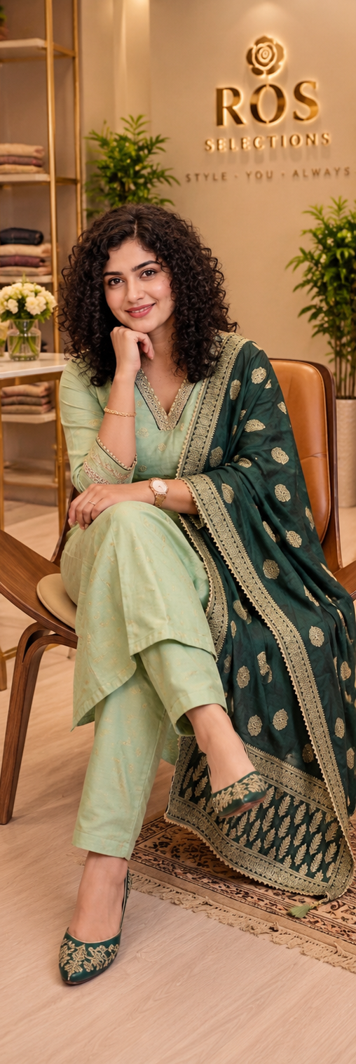 Indian semi silk salwar set
