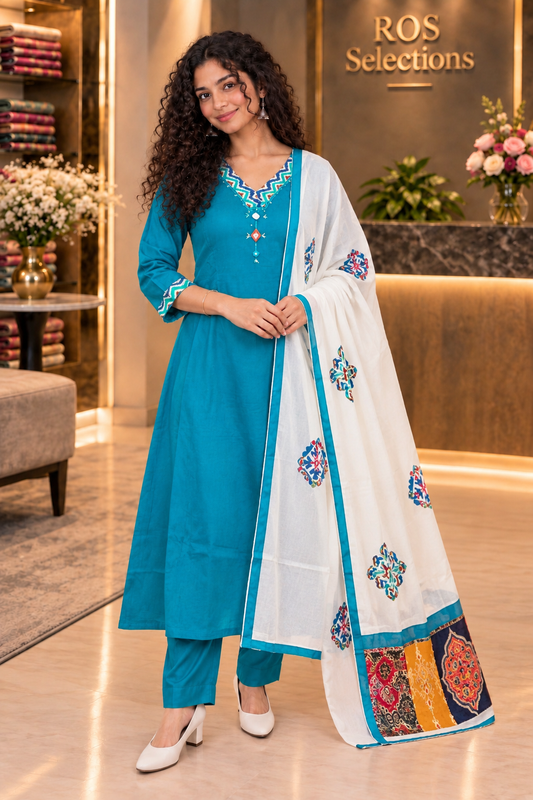 Women's A-line Cotton salwar set