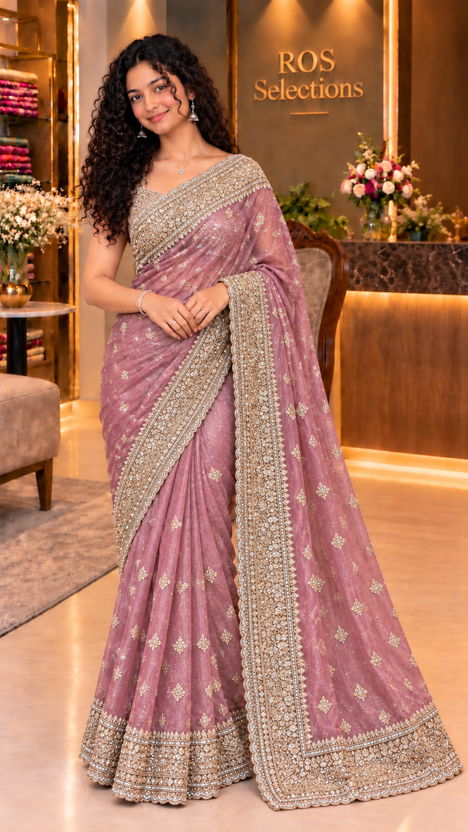 Indian party wear saree
