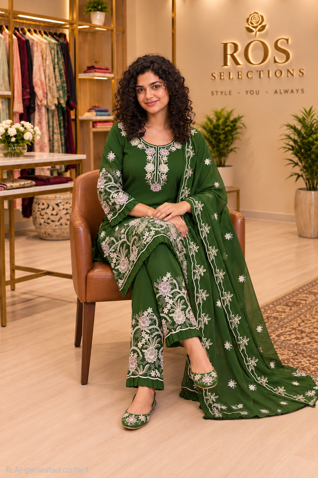 Women's embroidered Georgette salwar set