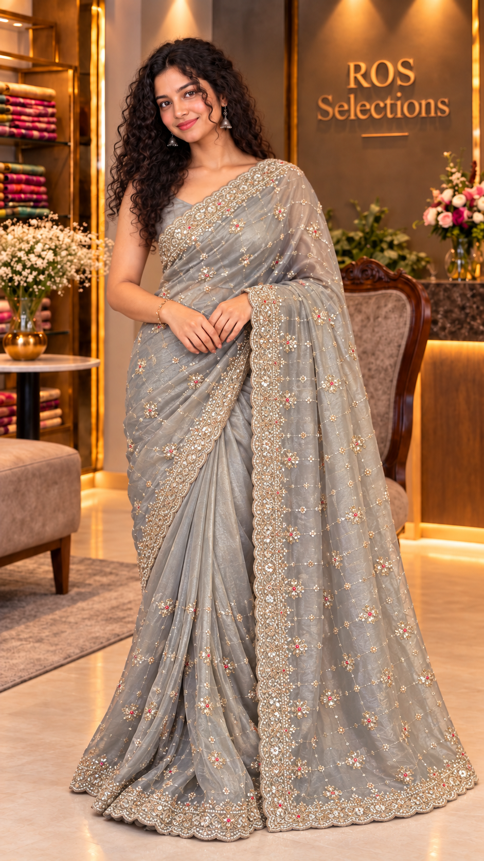 Heavy hand worked  Bollywood saree