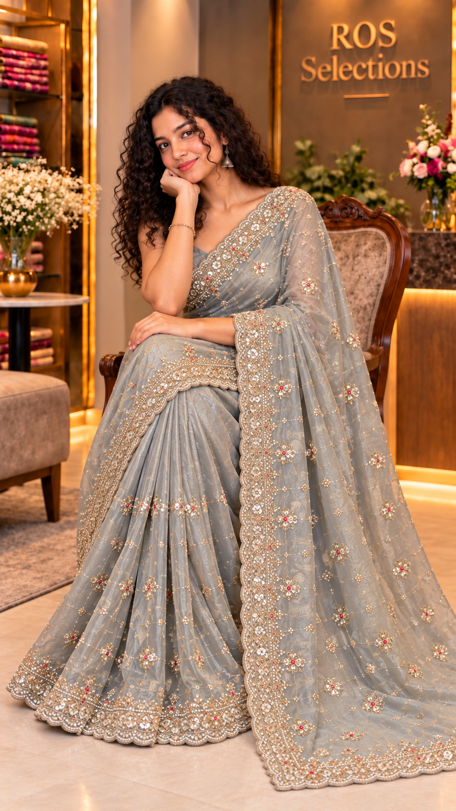 Heavy hand worked  Bollywood saree