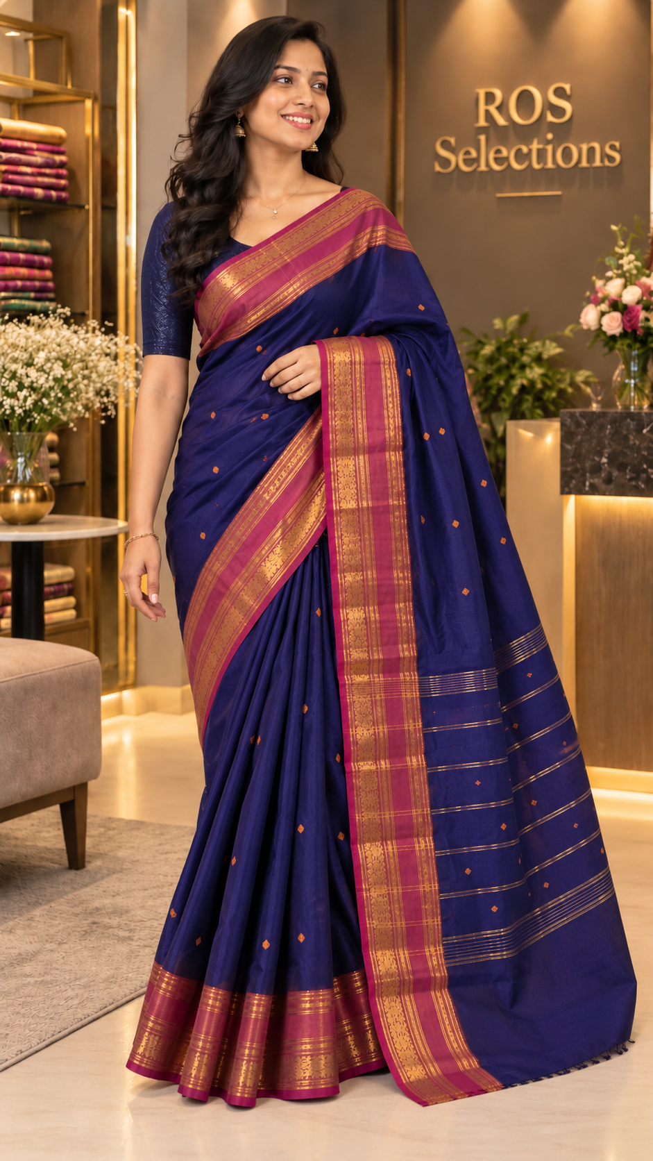 Handloom premium cotton saree 💕