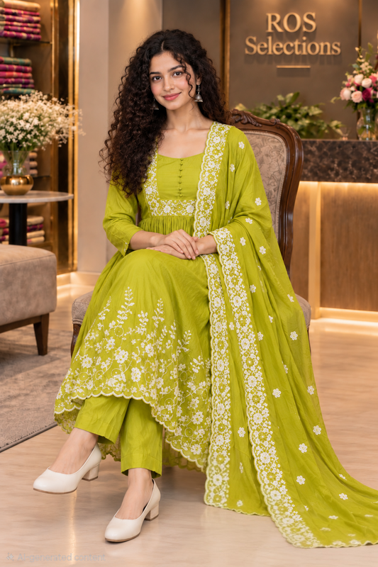 Women's Chonnon silk Indian churidar
