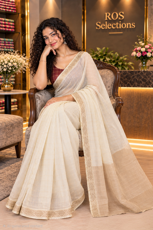 Georgette saree with maroon blouse piece