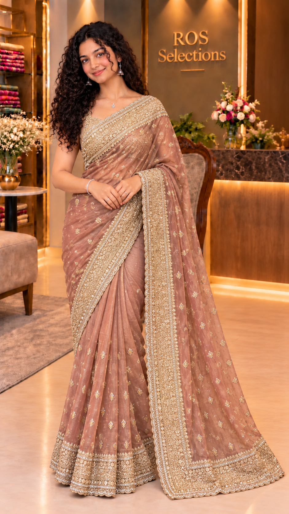 Indian party wear saree