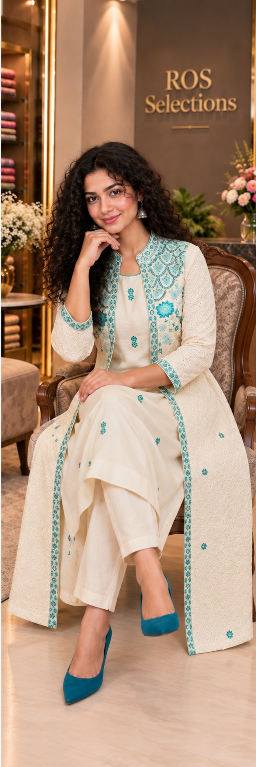 Women's chickenkari cord set