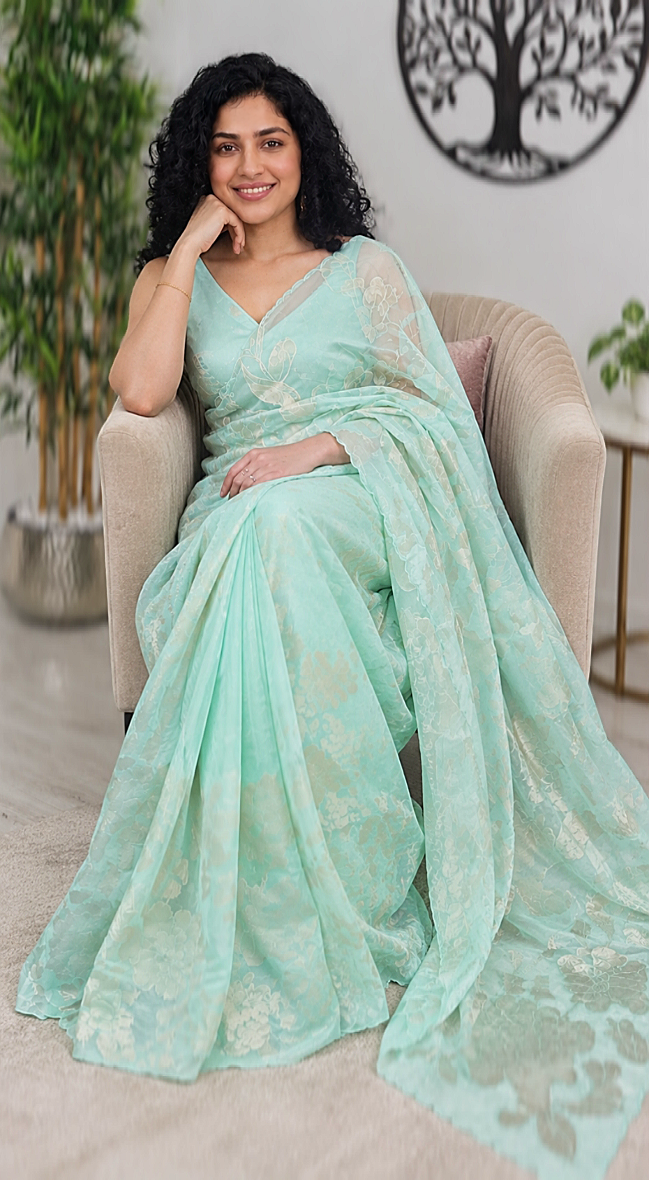 Beautiful Turkish organza saree 💕
