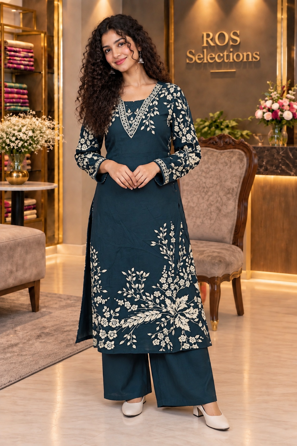 Stunning printed co-ordset (Dark green)*