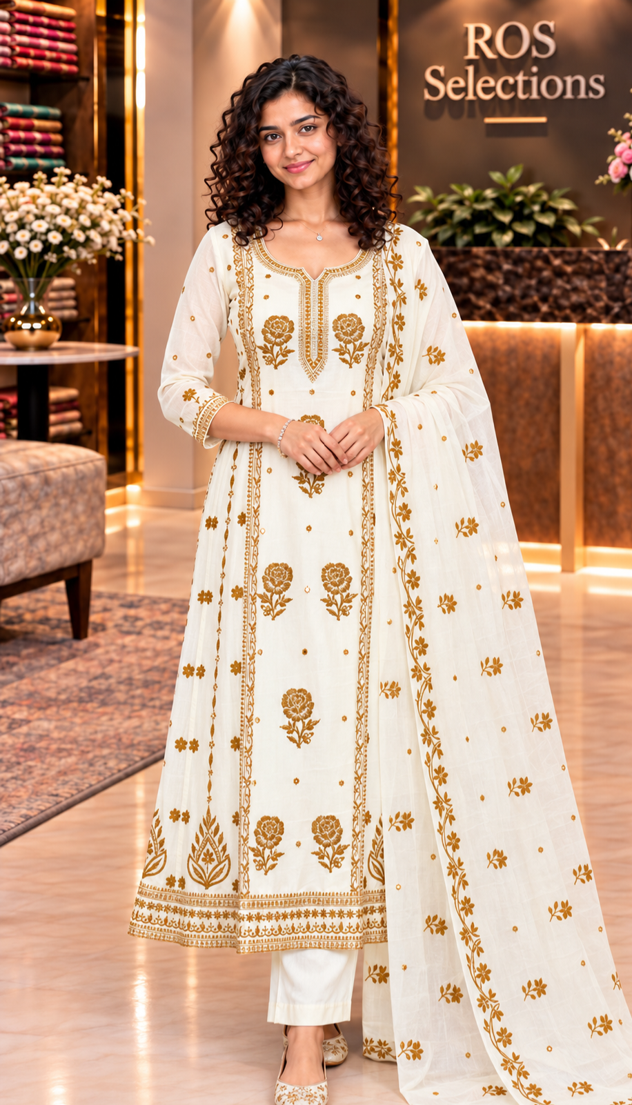 Women's fully embroidered anarkali set