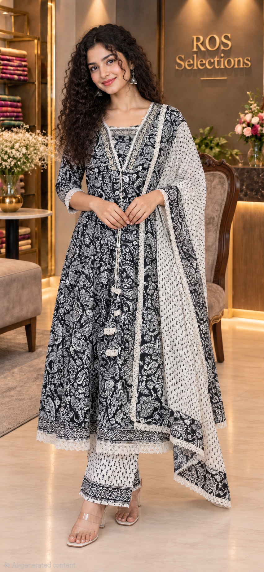 Women's pure cotton  Anarkali set