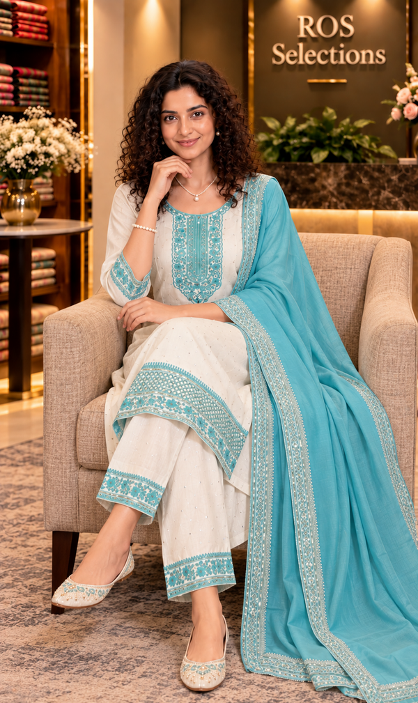Women's silk churidar set