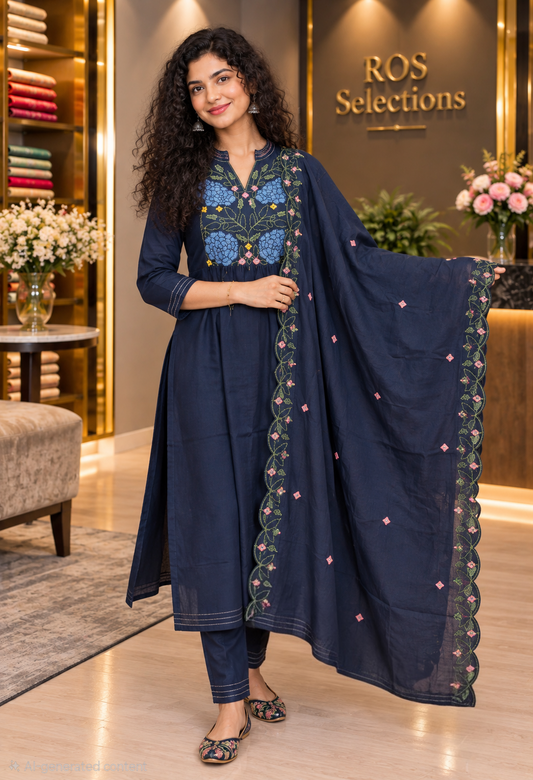 Women's silk churidar