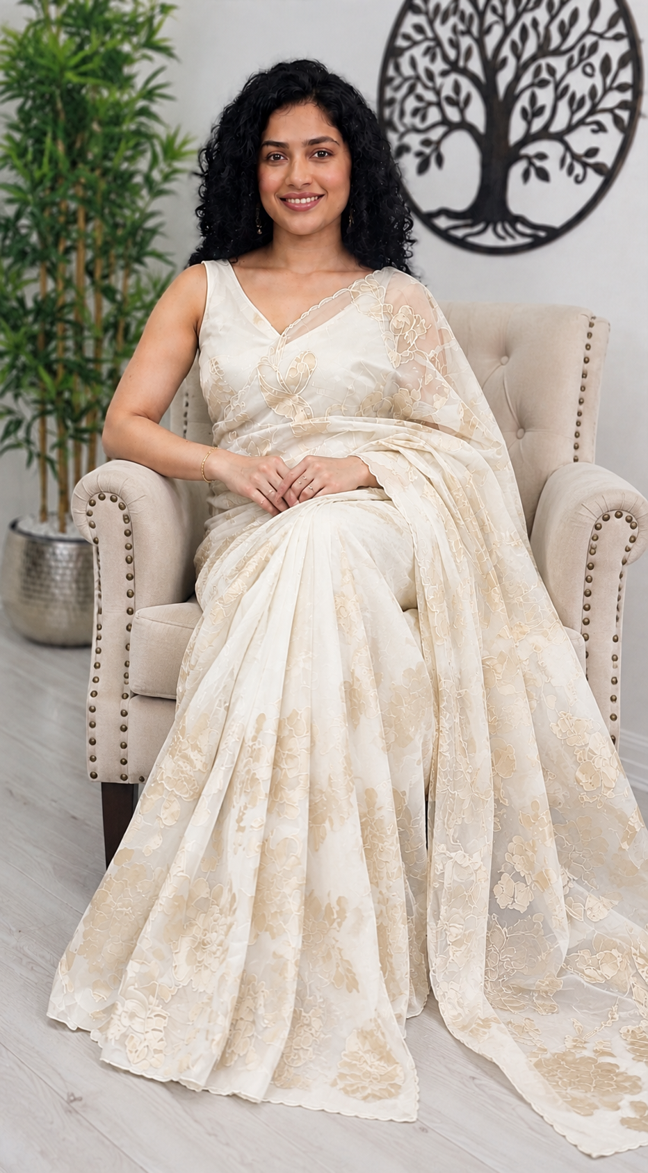 Beautiful Turkish organza saree 💕
