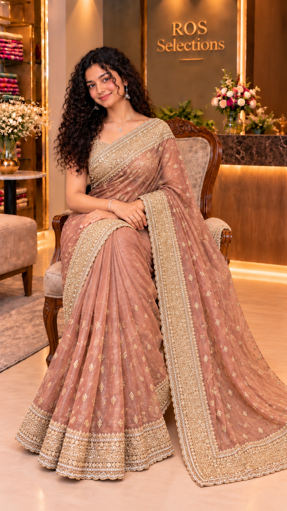 Indian party wear saree