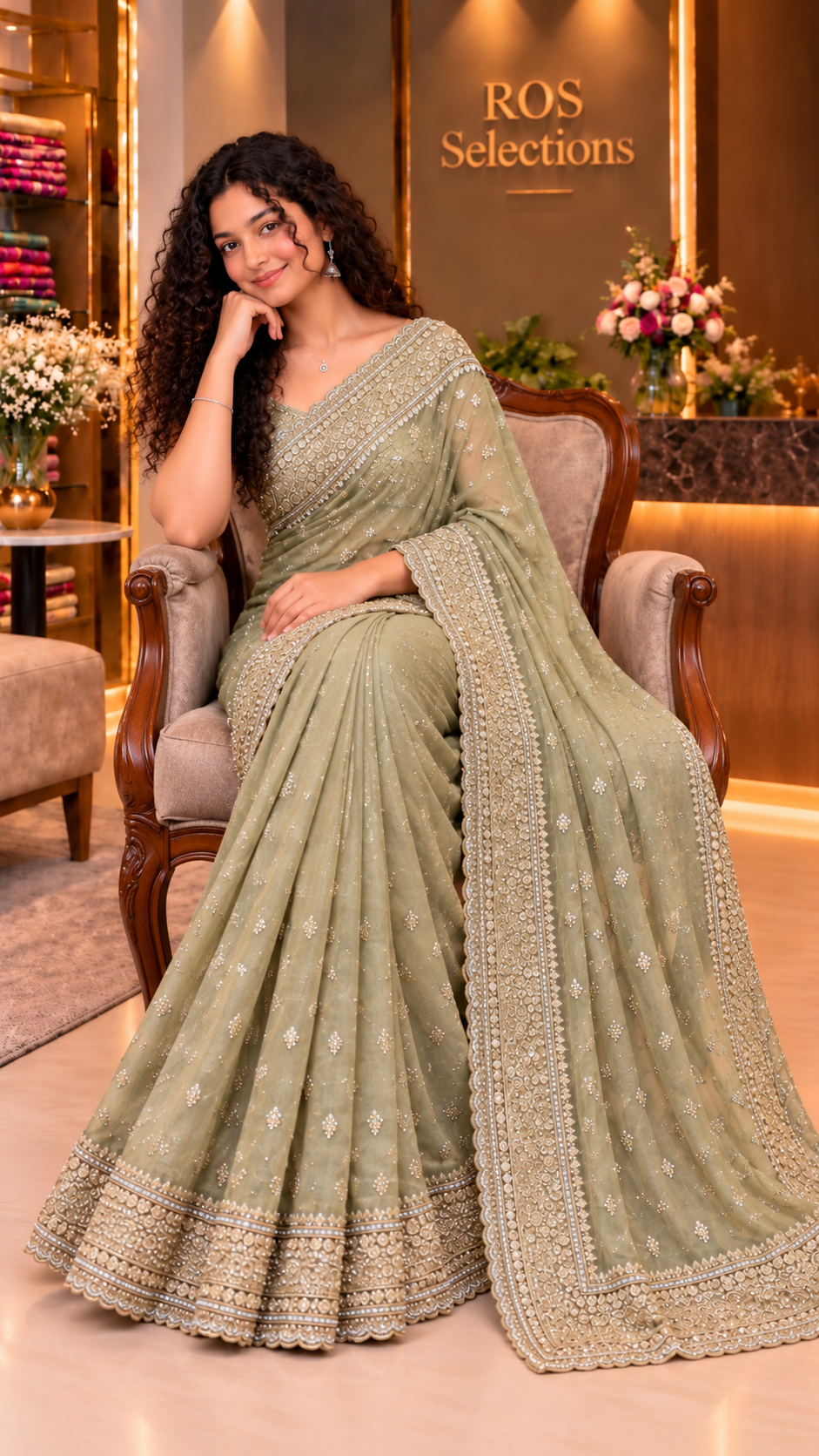 Indian party wear saree