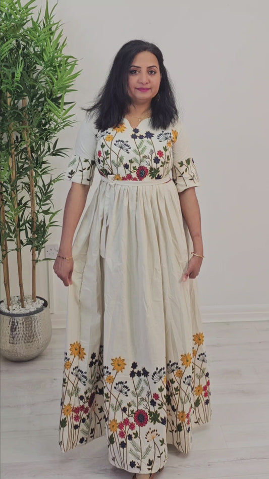 Beautiful floral Cotton dress