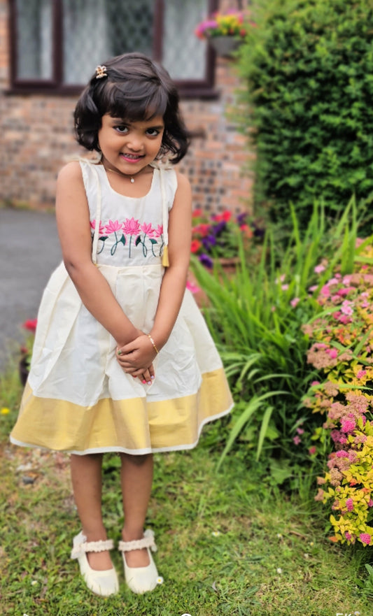 Beautiful kids Onam Dresses