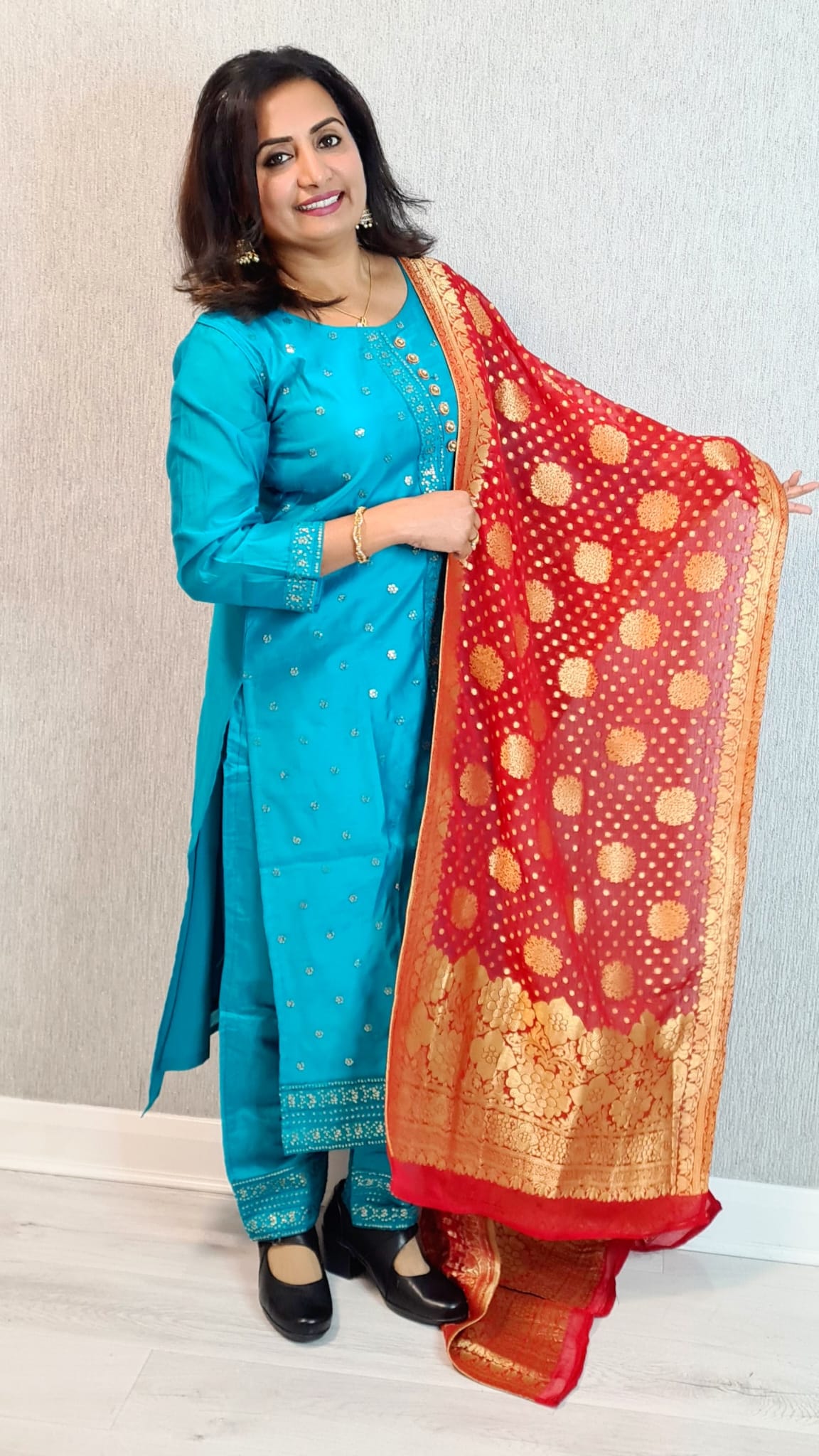 Silk Party wear suit with beautiful dupatta