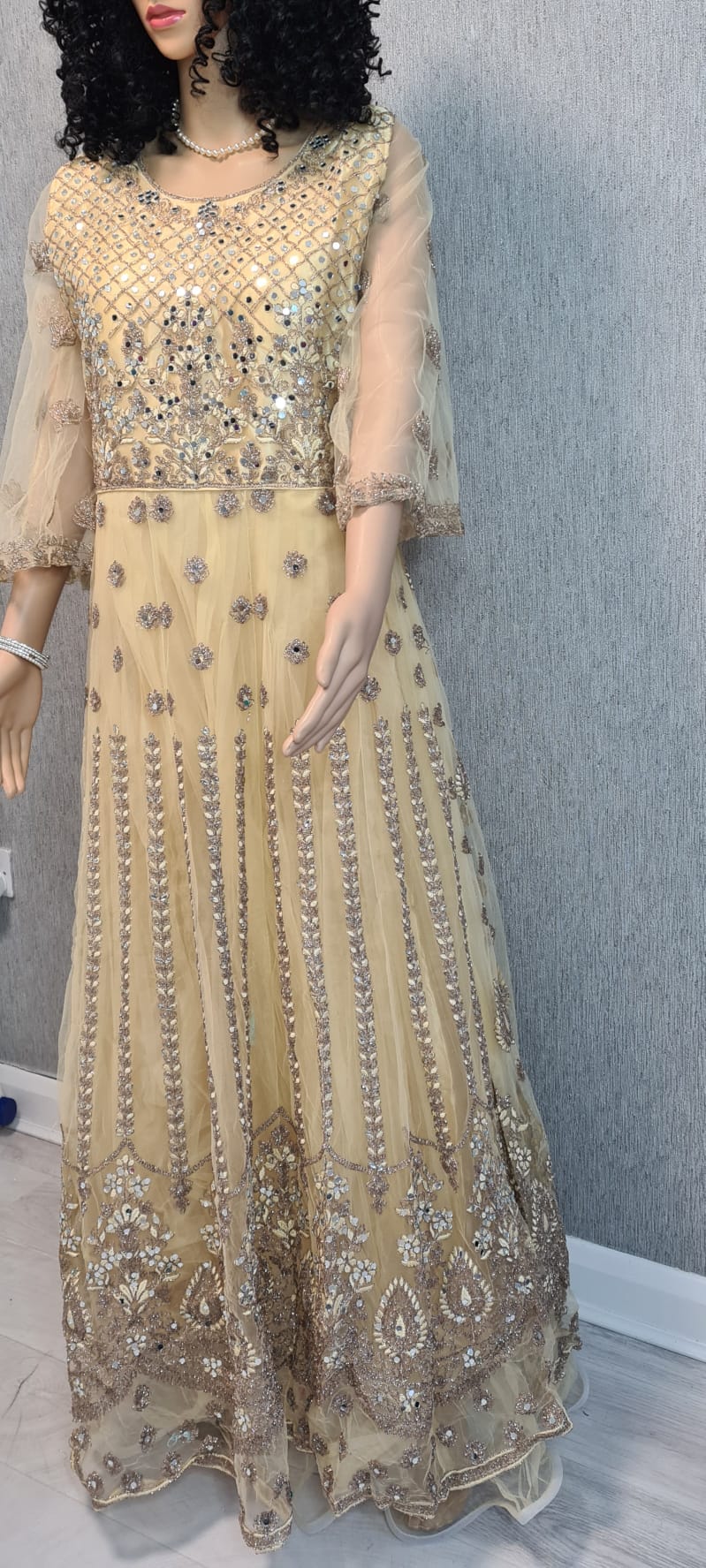 Fully embroidered gown