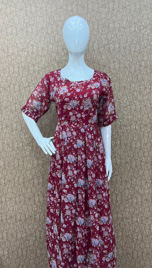 Georgette maternity wear / feeding kurti