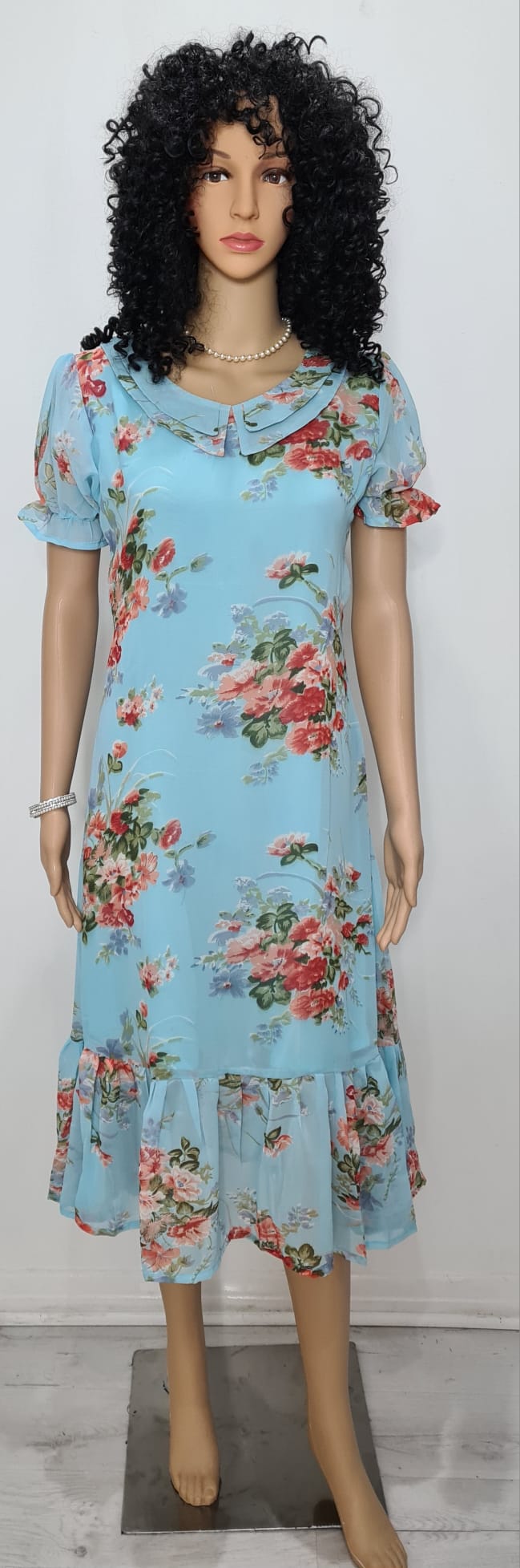 Floral printed chiffon Dress / western wear
