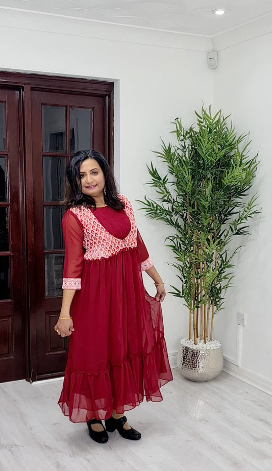 Georgette Maternity dress / feeding kurti